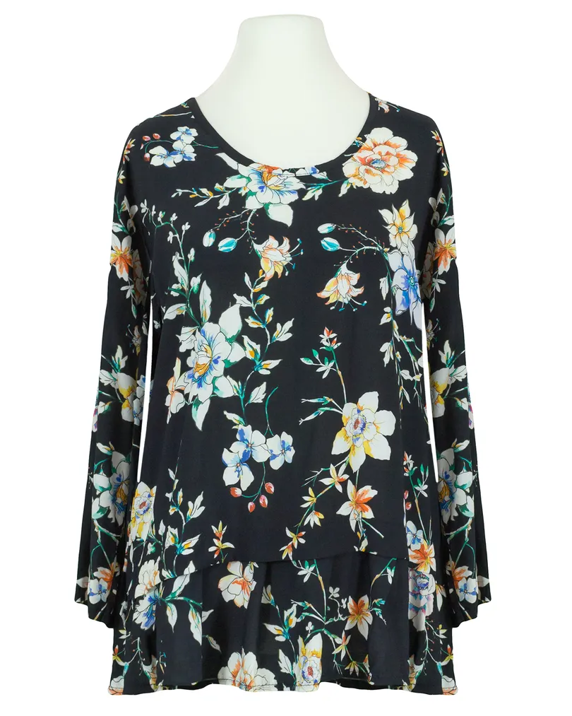 Bluse Blumenmuster in  schwarz von RESTART (Bild 1)
