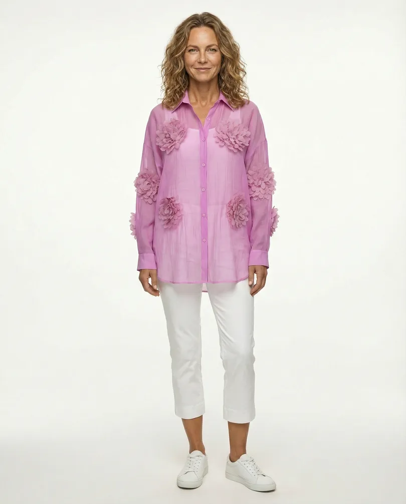 Bluse mit Blumen in  beere von Julia (Bild 3)
