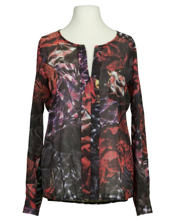 Bluse mit Print in schwarz von Montan