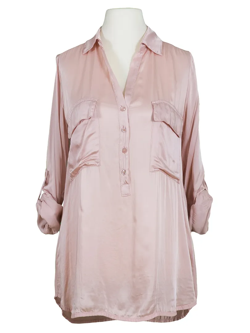 Bluse Satin in  rosa von Made in Italy (Bild 1)