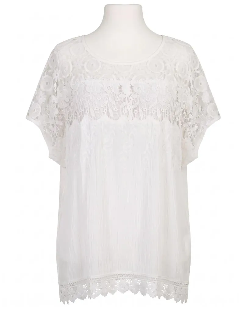 Bluse mit Seide 2-tlg. in  wei� von XUNA (Bild 1)