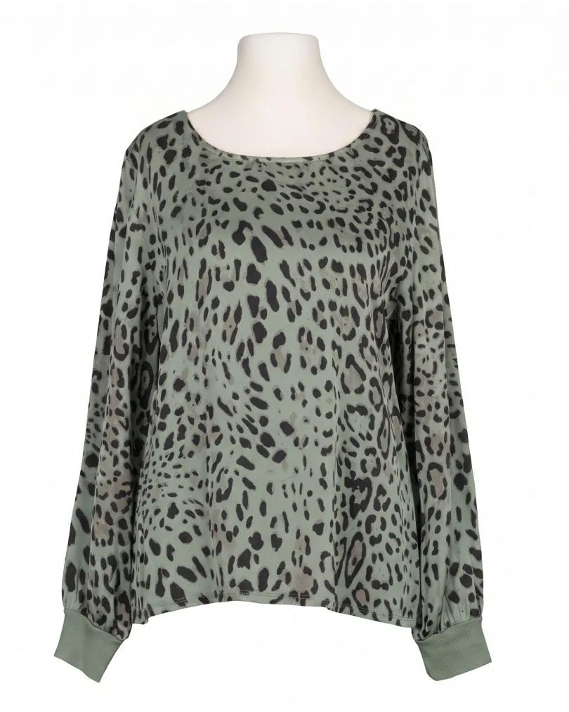 Bluse mit Seide und Leoprint in  khaki von Style Touch (Bild 1)