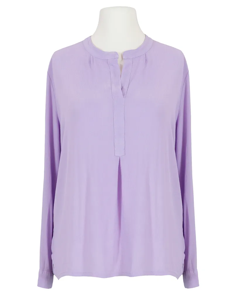 Bluse mit Stehkragen in  helllila von Made in Italy (Bild 1)