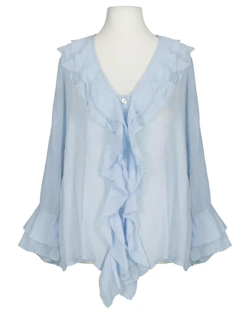 Bluse mit Volant in  hellblau von Selected Touch (Bild 1)