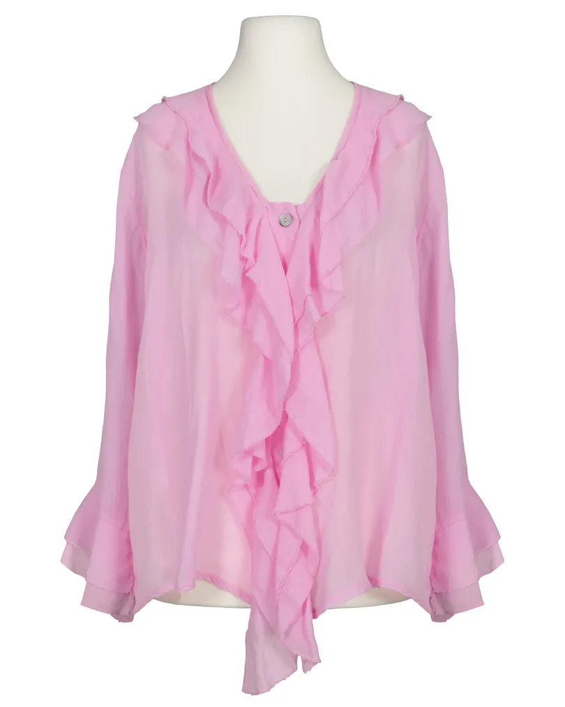 Bluse mit Volant in rosa von Selected Touch