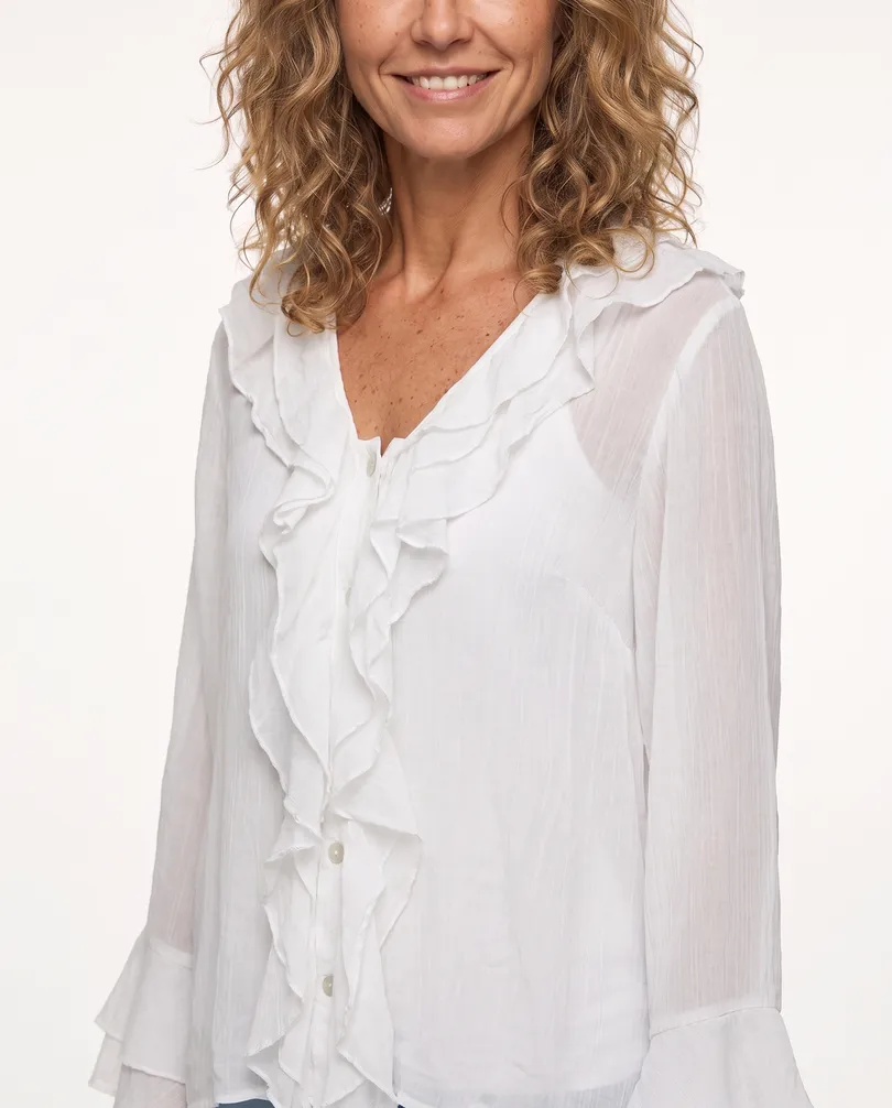 Bluse mit Volant in  wei� von Selected Touch (Bild 4)