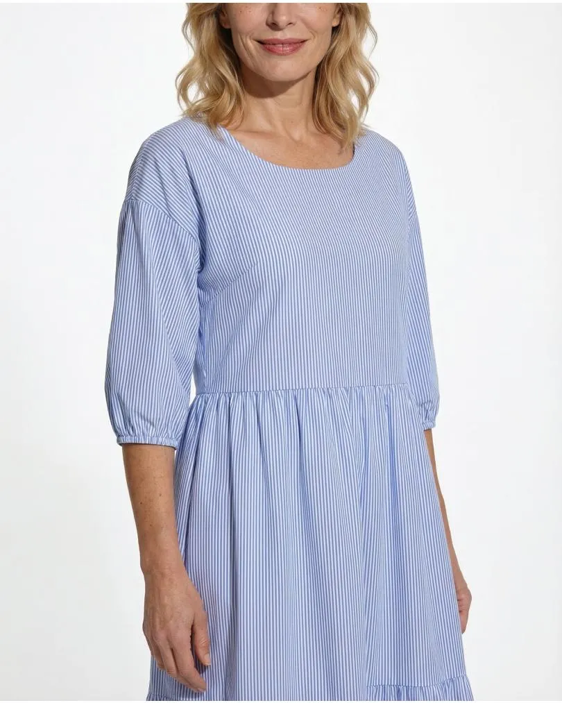 Blusenkleid gestreift in  blau von fashion made in italy (Bild 4)