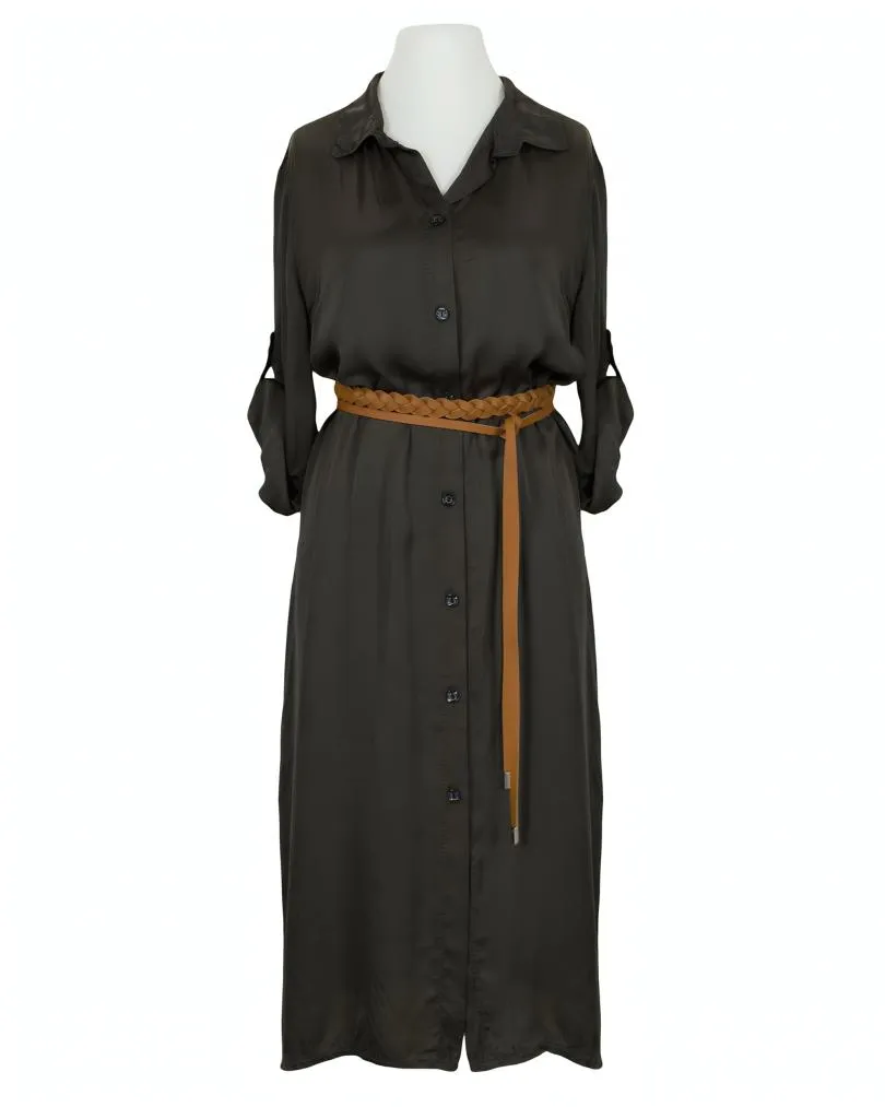 Blusenkleid Satin in  braun von Moda Italia (Bild 1)