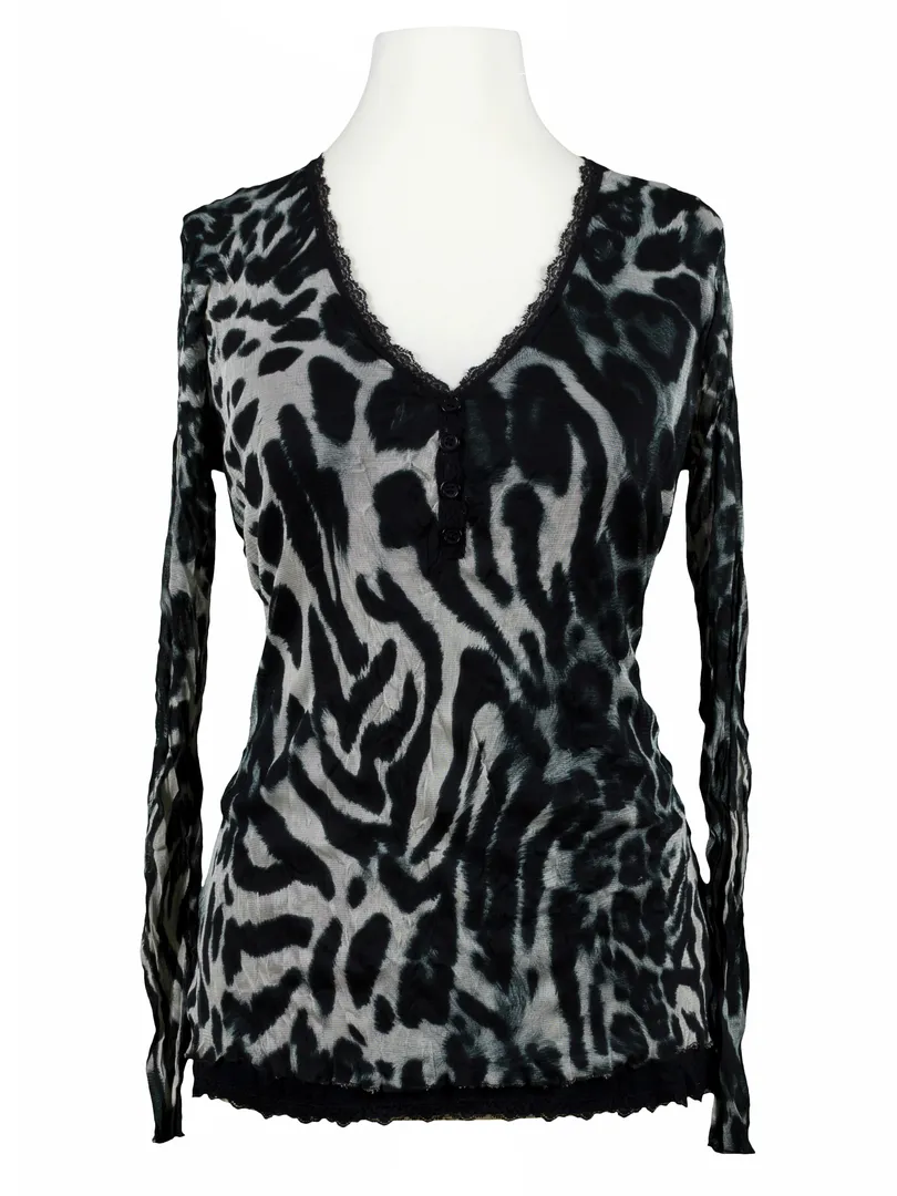 Shirt Leoprint in  schwarz von RESTART (Bild 1)