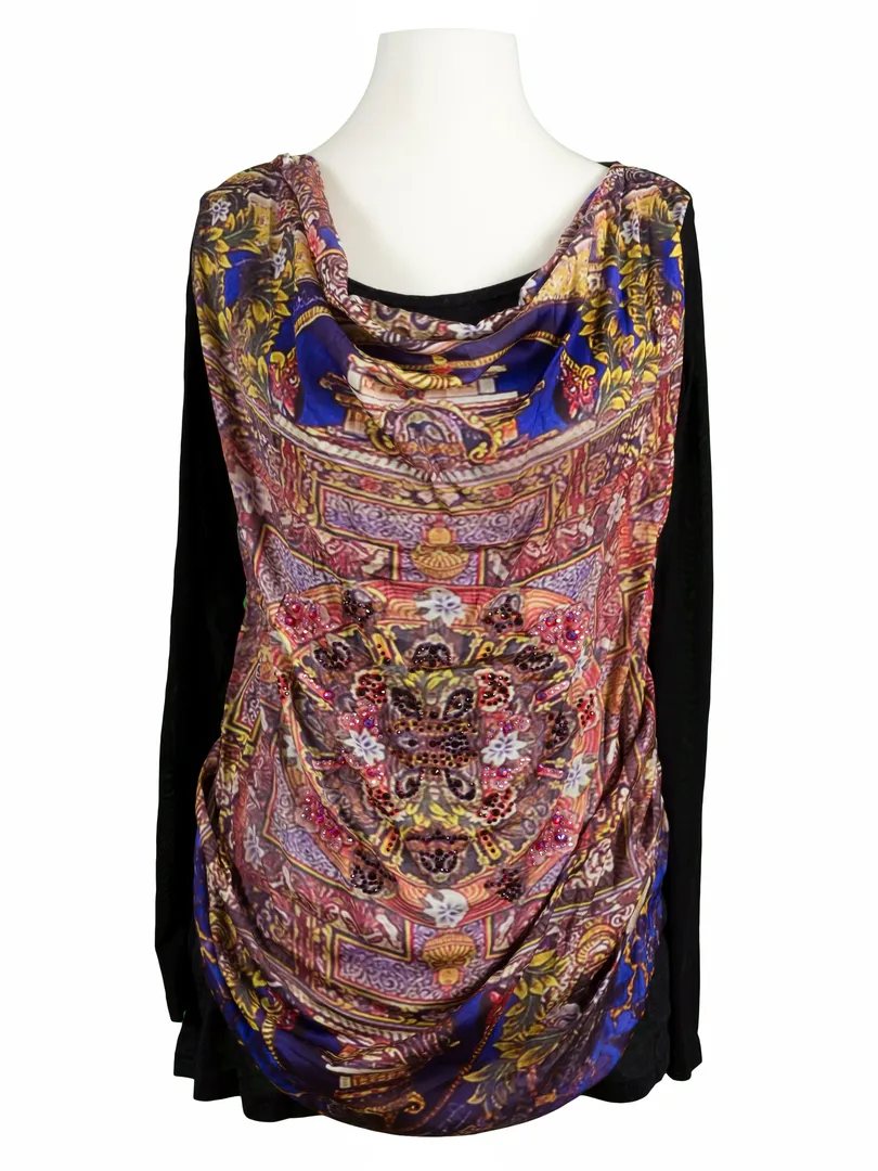Blusenshirt Ornament Print in  schwarz von Fel 2 (Bild 1)
