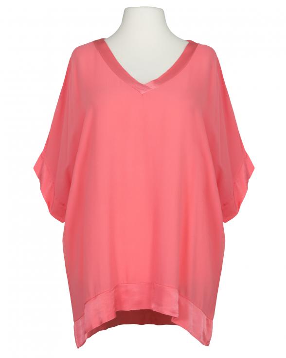 Blusenshirt aus Georgette in koralle von Made in Italy