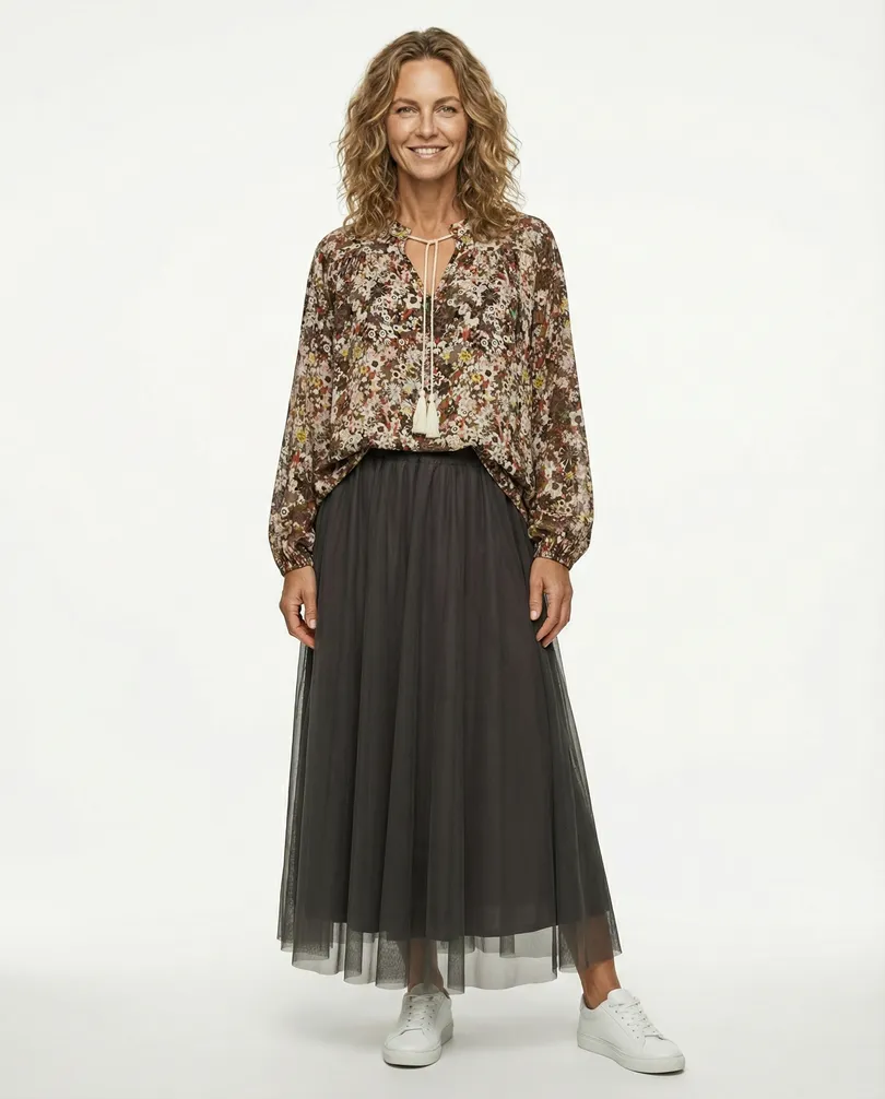Blusenshirt Floral in  braun von New Collection (Bild 3)