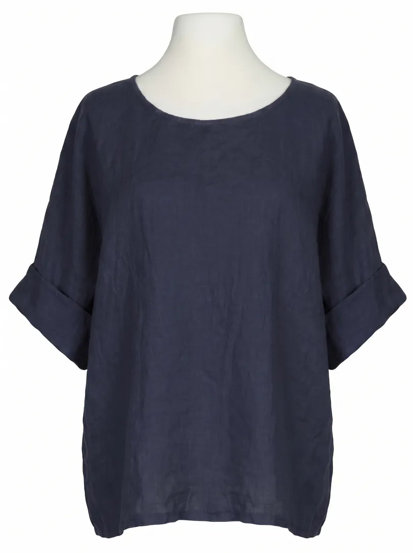 Blusenshirt Leinen in blau von Puro Lino