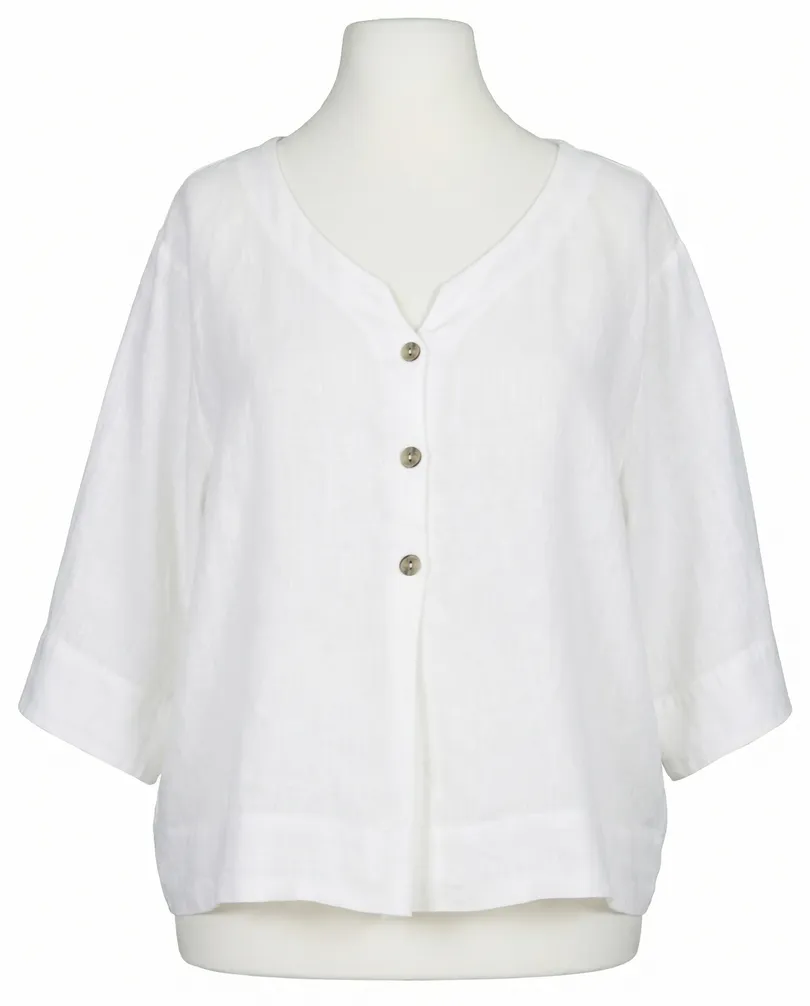 Blusenshirt Leinen in  wei� von Puro Lino (Bild 1)