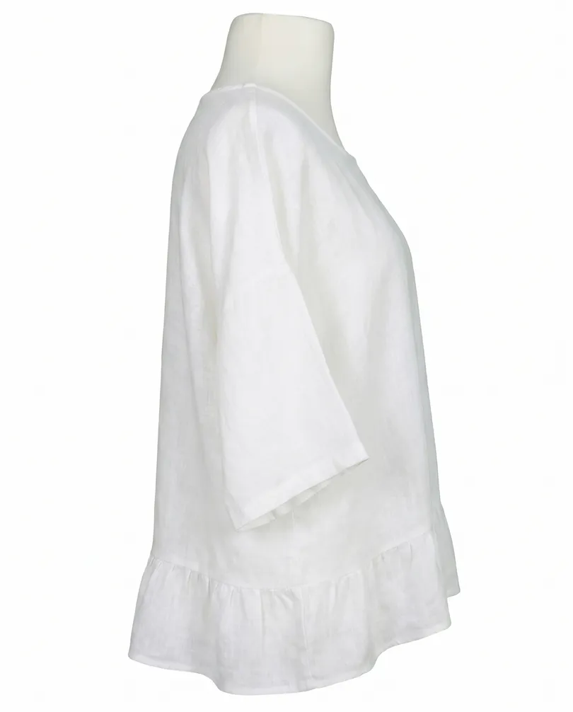 Blusenshirt Leinen in  wei� von Puro Lino (Bild 2)
