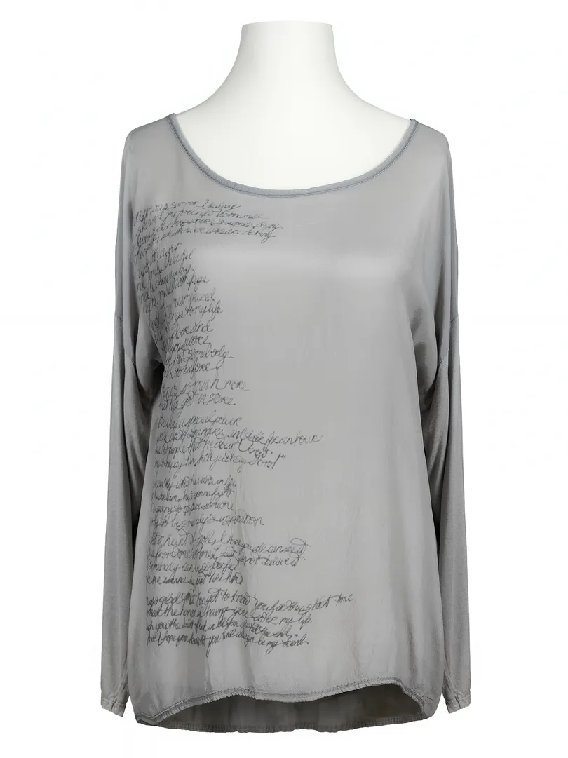 Blusenshirt mit Seide in  grau von Spaziodonna (Bild 1)