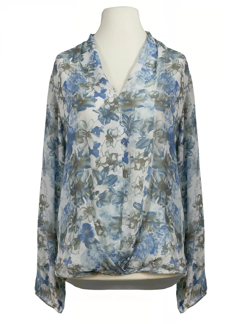 Blusenshirt mit Seide in  blau von Made in Italy (Bild 1)