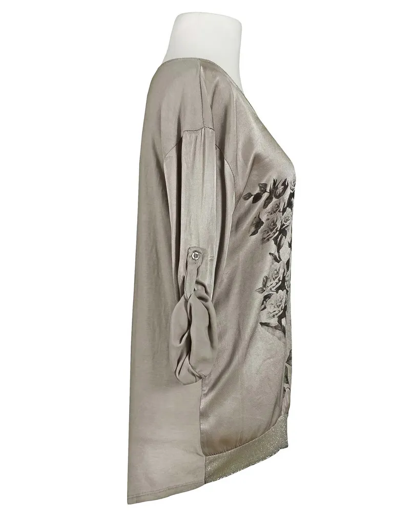 Blusenshirt mit Seide in  taupe von Spaziodonna (Bild 2)