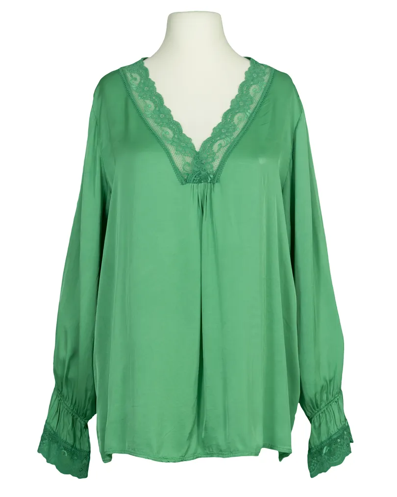 Blusenshirt mit Spitze in  gr�n von Made in Italy (Bild 1)