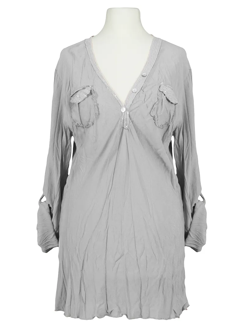 Blusenshirt Pailletten in  grau von Spaziodonna (Bild 1)