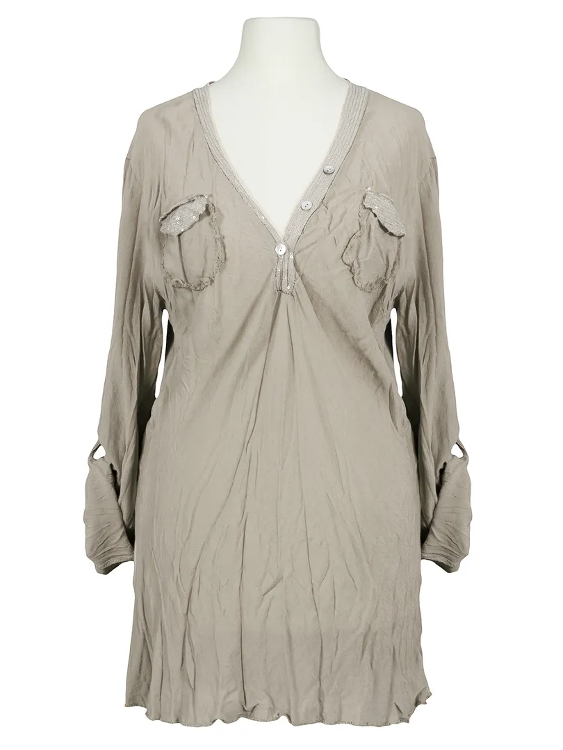 Blusenshirt Pailletten in  taupe von Spaziodonna (Bild 1)