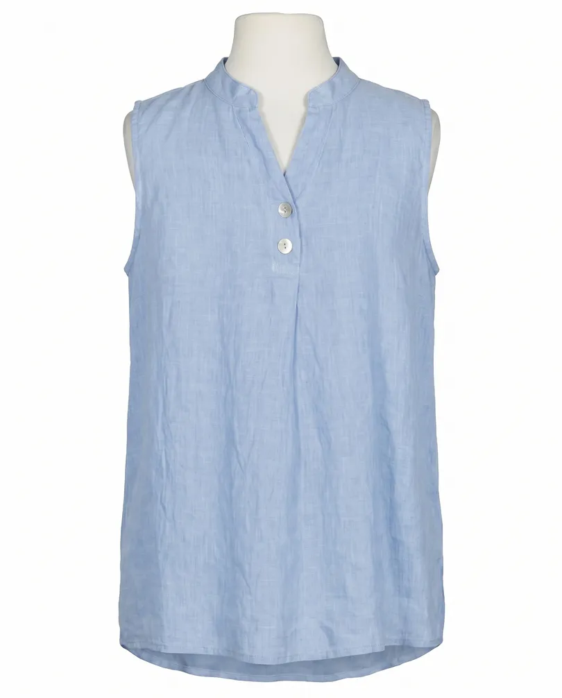 Blusentop Leinen in  blau von Puro Lino (Bild 1)