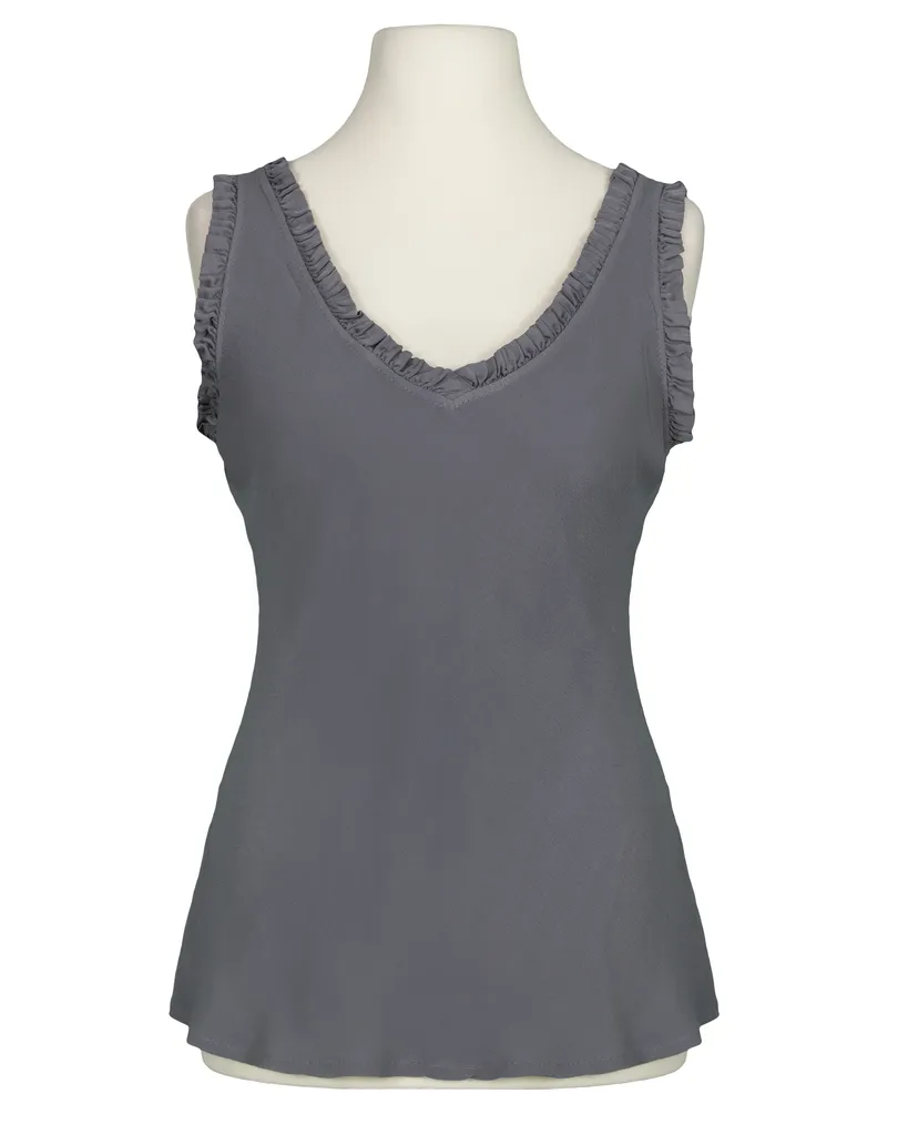 Blusentop mit R�schen in  grau von Made in Italy (Bild 1)