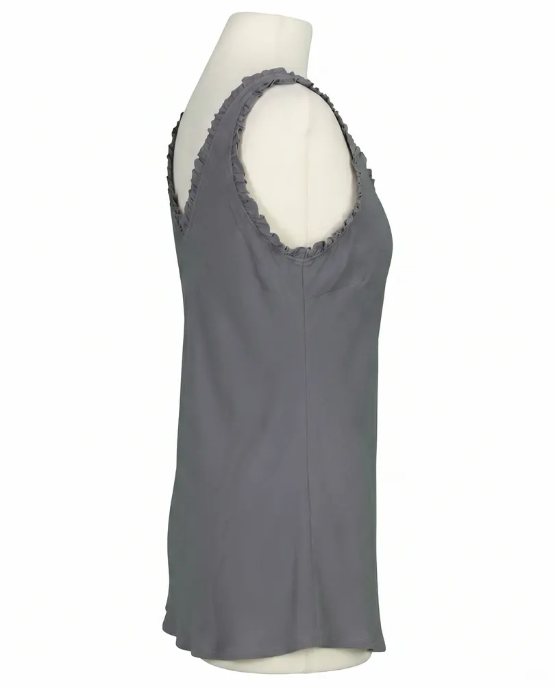 Blusentop mit R�schen in  grau von Made in Italy (Bild 2)