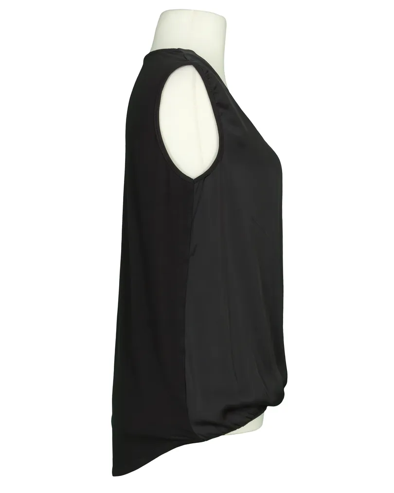 Blusenshirt mit Satin in  schwarz von Made in Italy (Bild 2)