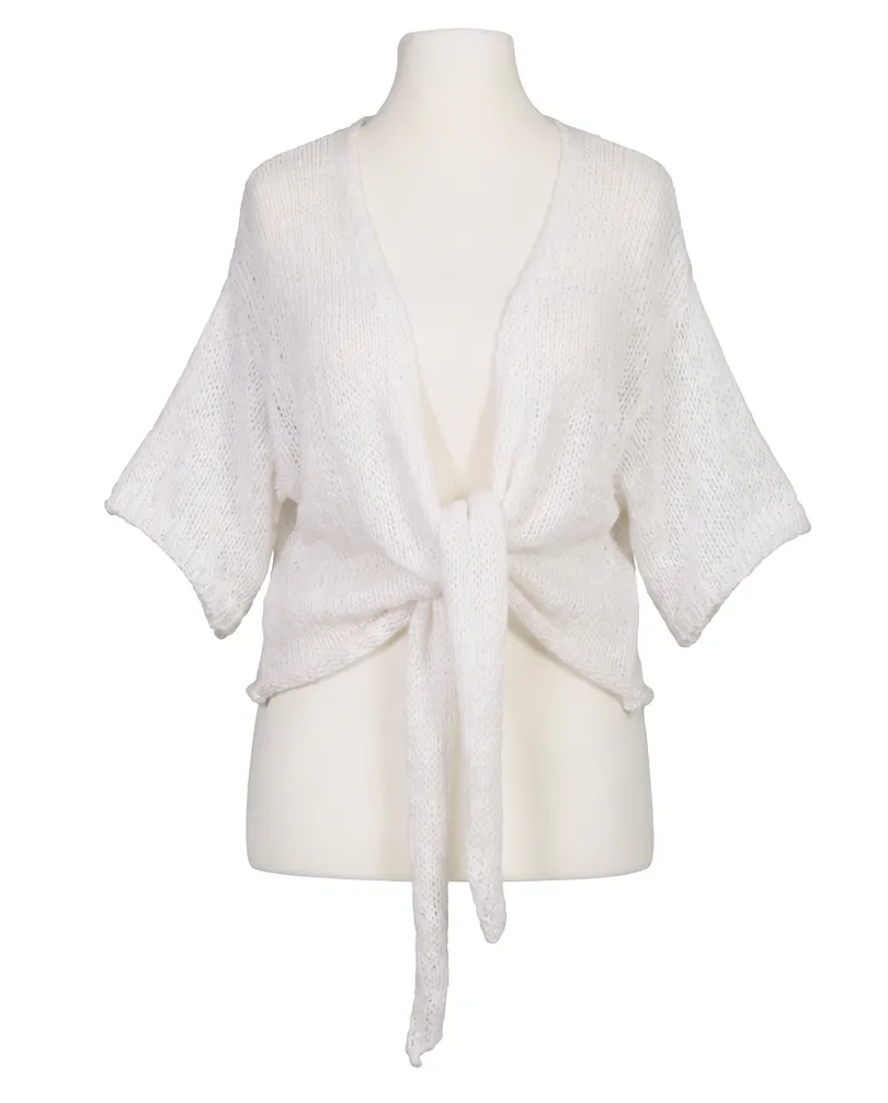Bolero B�ndchengarn in ecru von Italia Moda
