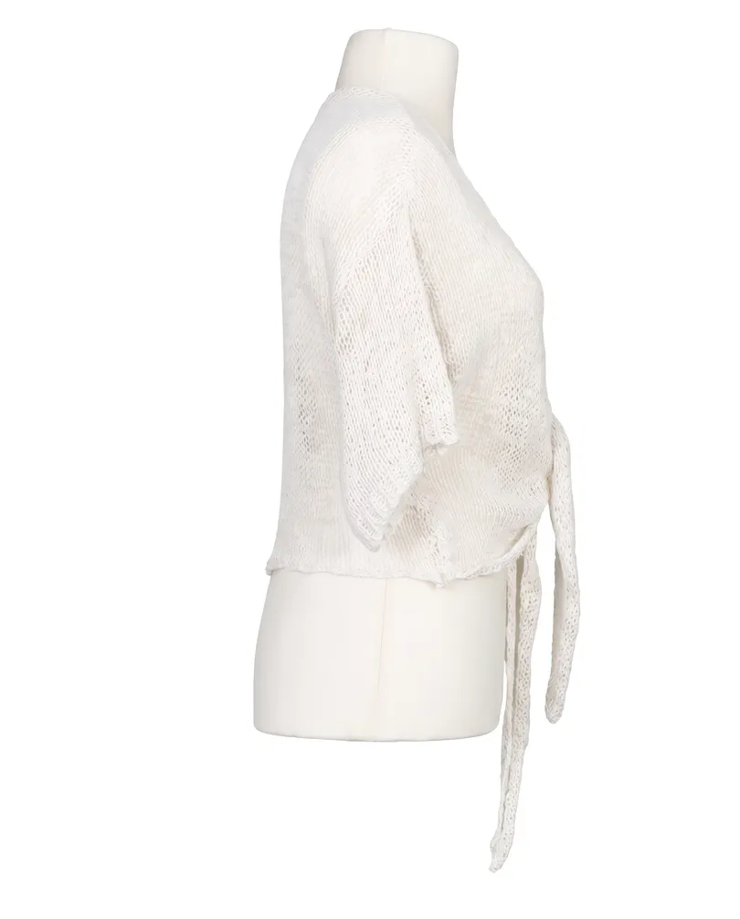 Bolero B�ndchengarn in  ecru von Italia Moda (Bild 2)