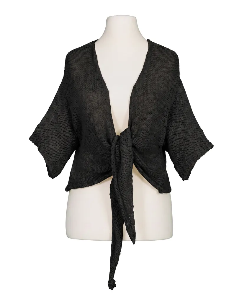 Bolero B�ndchengarn in schwarz von Italia Moda