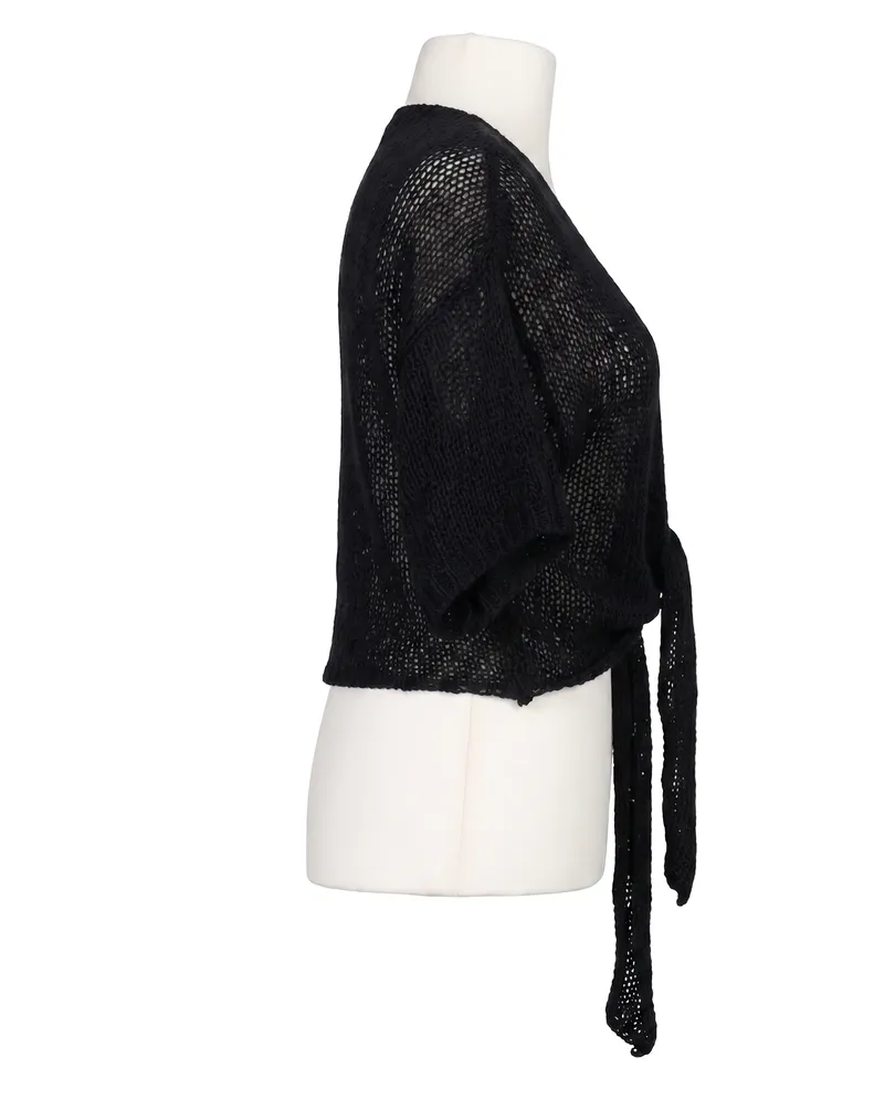 Bolero B�ndchengarn in  schwarz von Italia Moda (Bild 2)