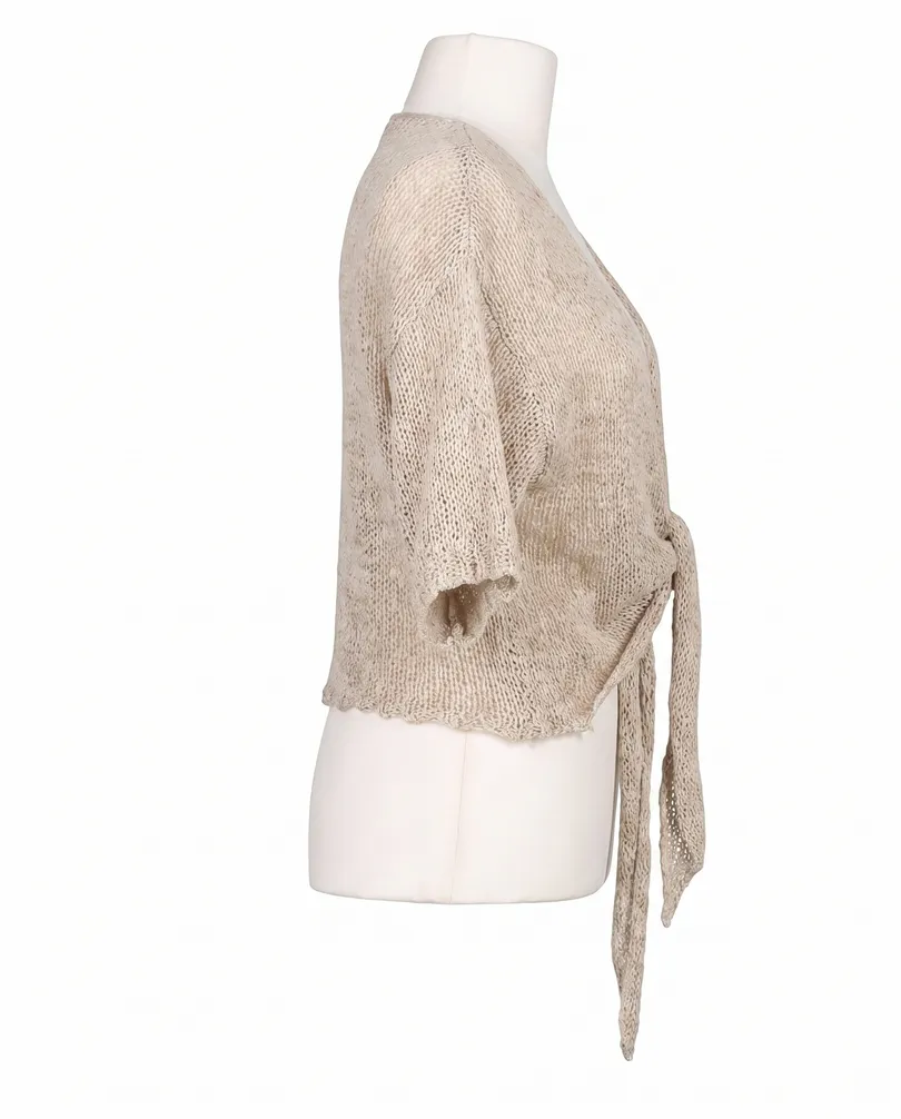 Bolero B�ndchengarn in  taupe von Italia Moda (Bild 2)