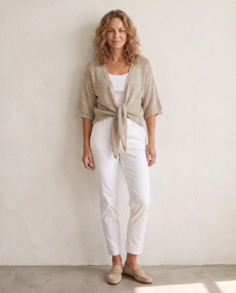 Bolero B�ndchengarn in  taupe von Italia Moda (Bild 5)