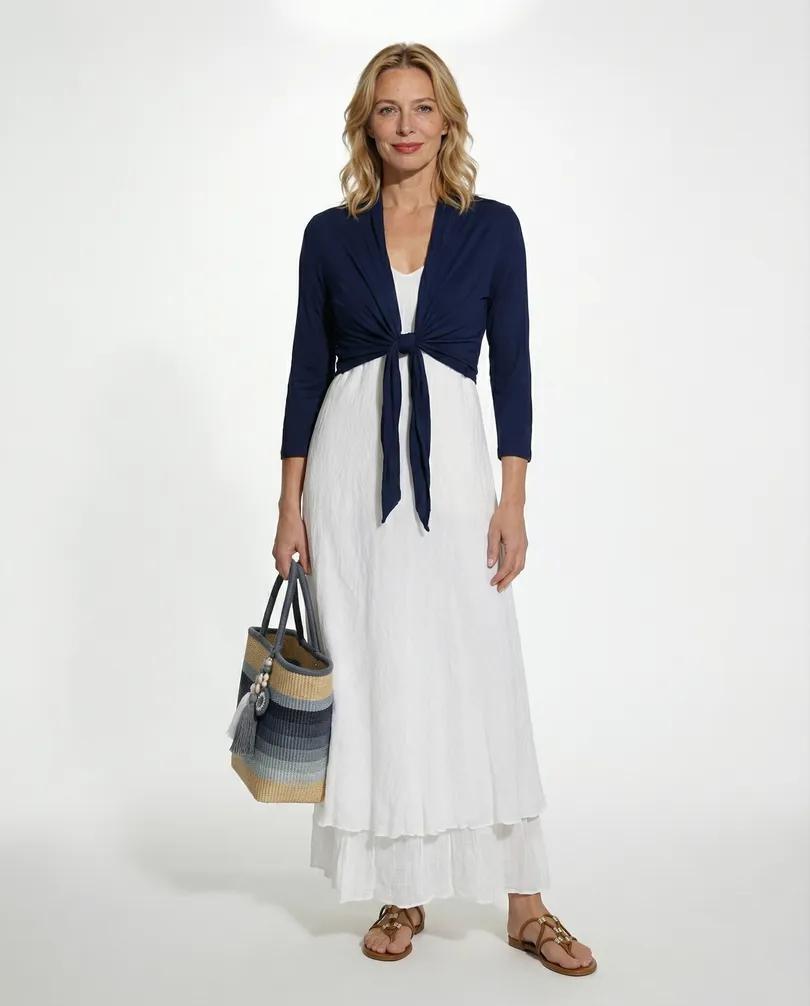 Bolero Cardigan in  dunkelblau von Spaziodonna (Bild 3)