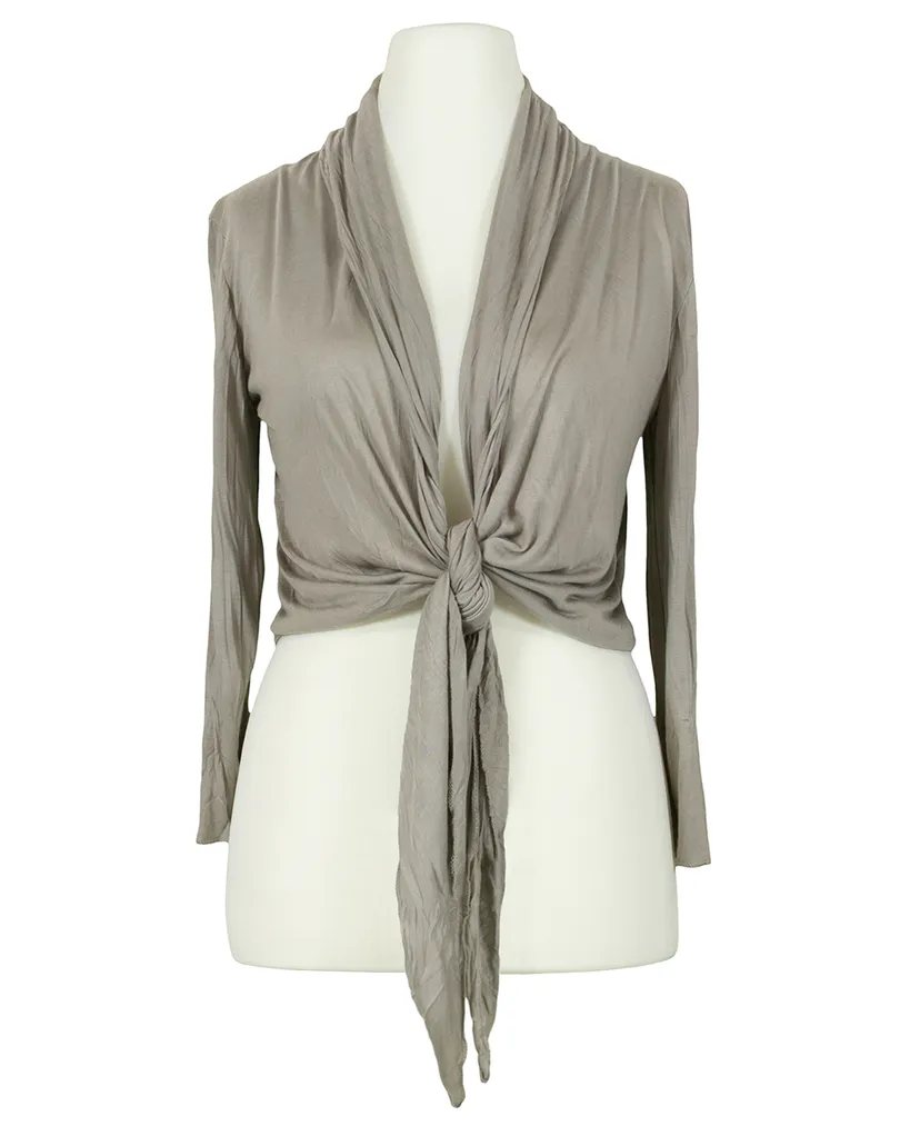 Bolero Cardigan in hellbraun von Spaziodonna