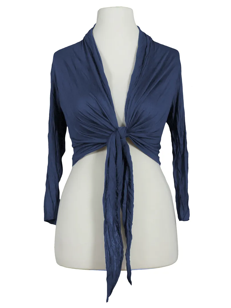 Bolero Cardigan in jeansblau von Spaziodonna