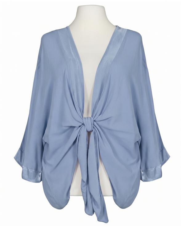 Bolero Jacke Blusenstil in blau von H. Trend