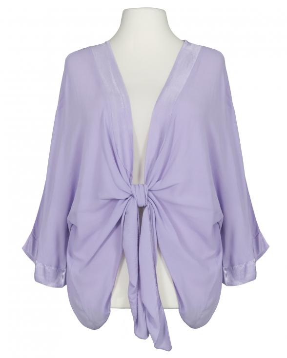 Bolero Jacke Blusenstil in lila von H. Trend
