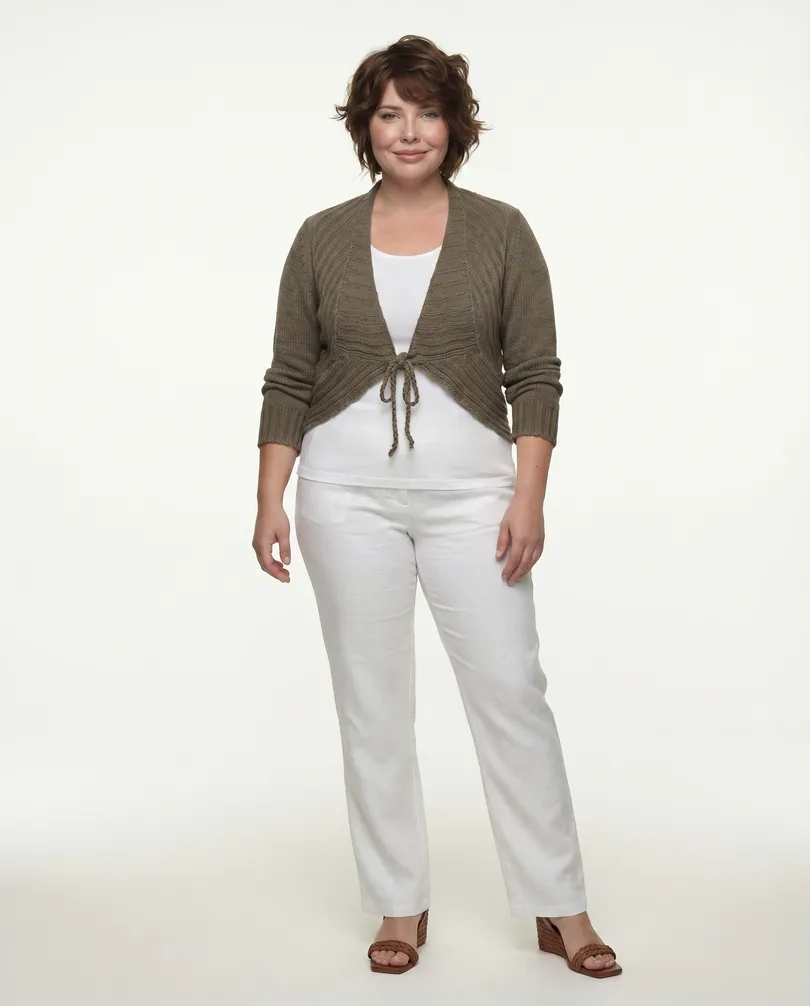 Bolero Strickjacke in  braun von Amandine (Bild 3)
