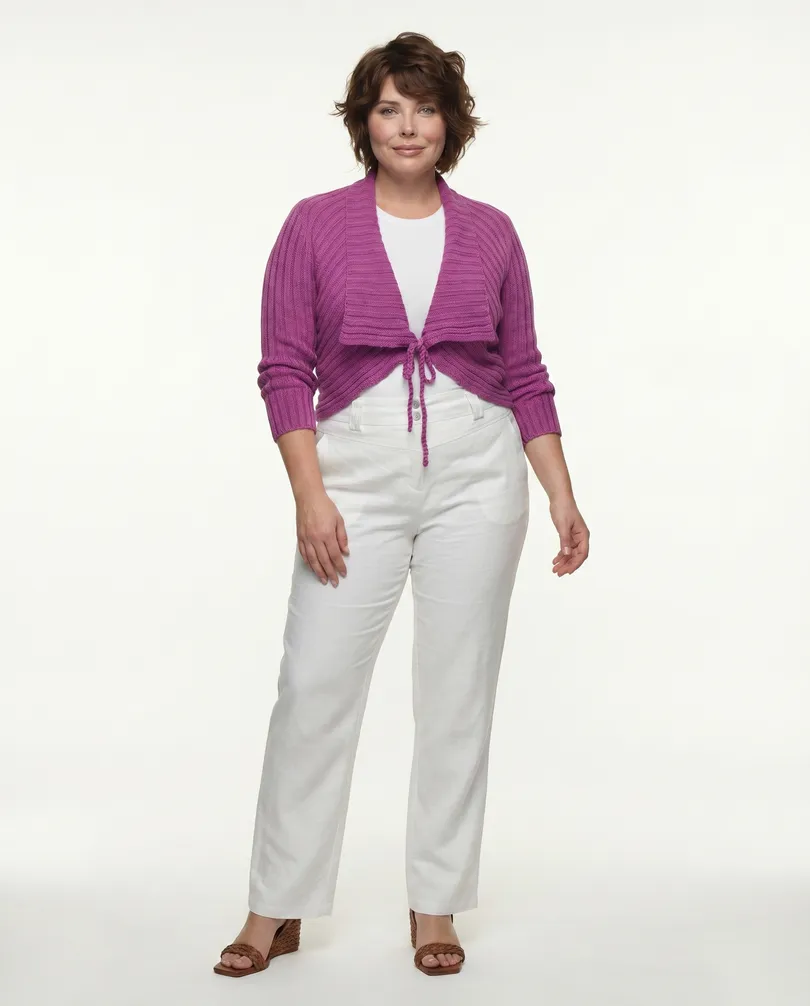 Bolero Strickjacke in  purpur von Amandine (Bild 2)