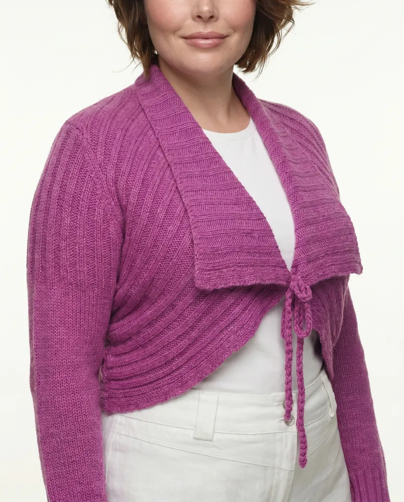 Bolero Strickjacke in  purpur von Amandine (Bild 3)