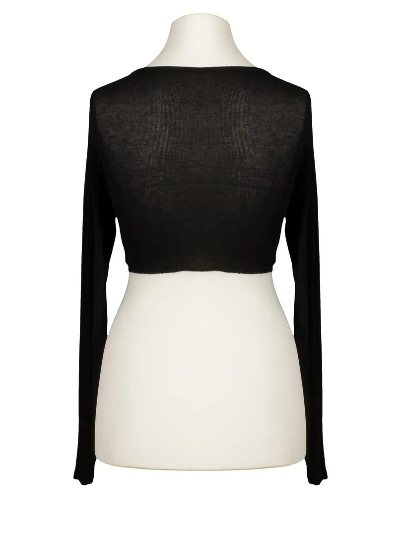 Bolero Viskosestrick in  schwarz von fashion made in italy (Bild 2)