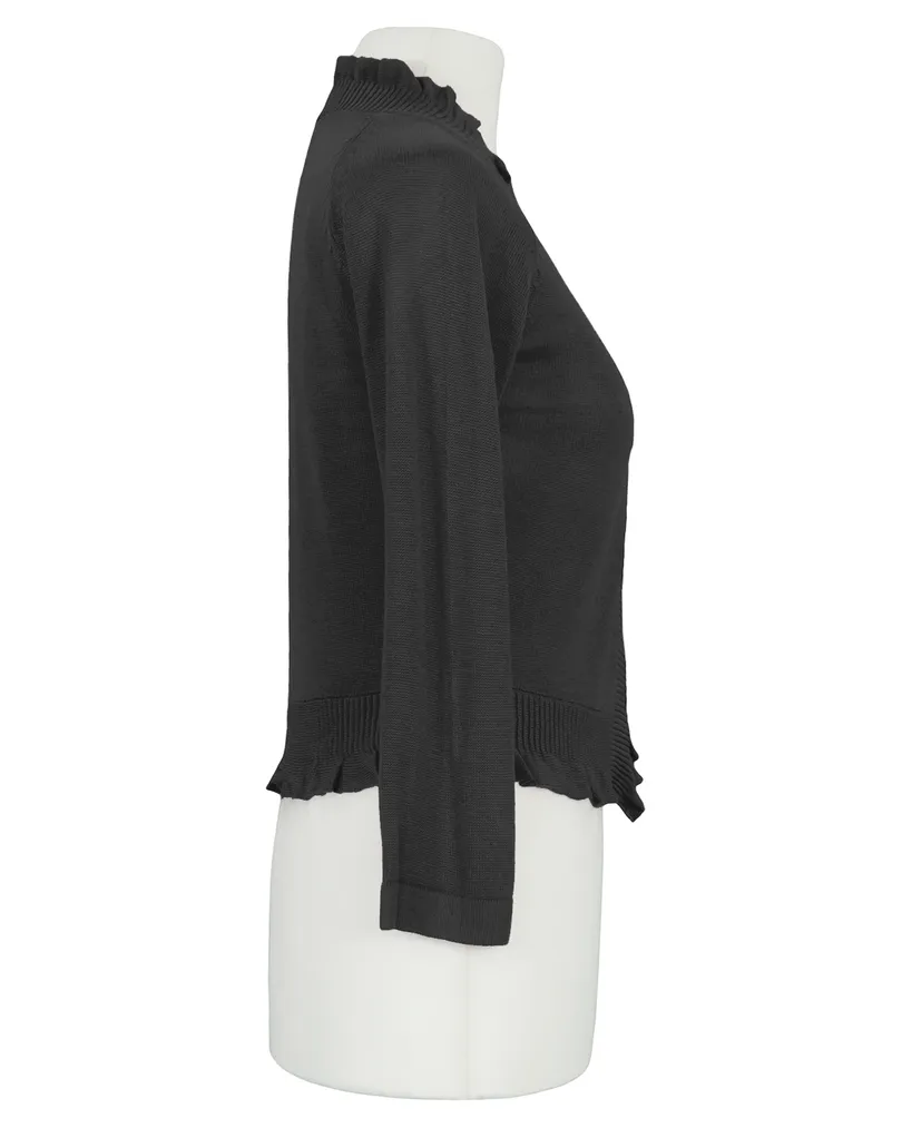 Bolero Viskosestrick in  schwarz von Made in Italy (Bild 2)