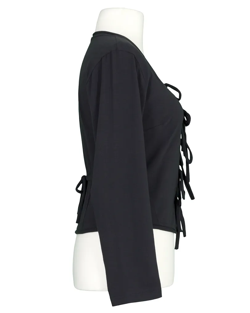 Cardigan Baumwolle in  schwarz von FASHION (Bild 2)