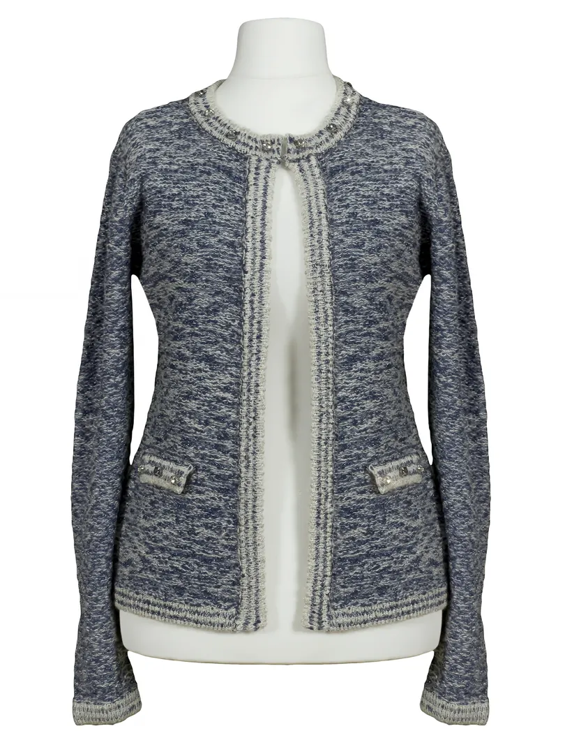 Cardigan Glanzgarn in  blau von e-women (Bild 1)