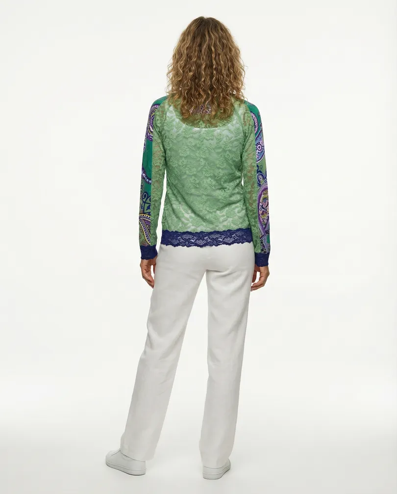 Cardigan mit Spitze in  bunt von Lulu H (Bild 4)