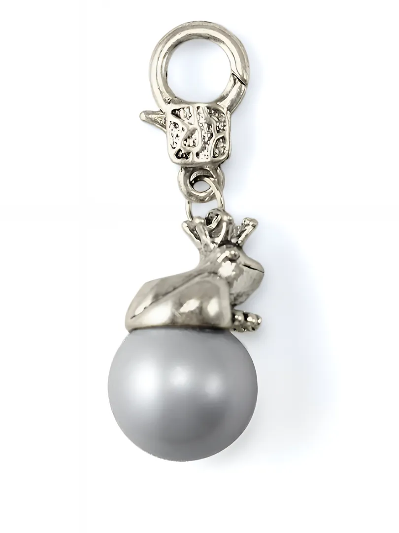 Charm Anh�nger Frosch mit Perle in  grau von Fashion Jewelry (Bild 1)
