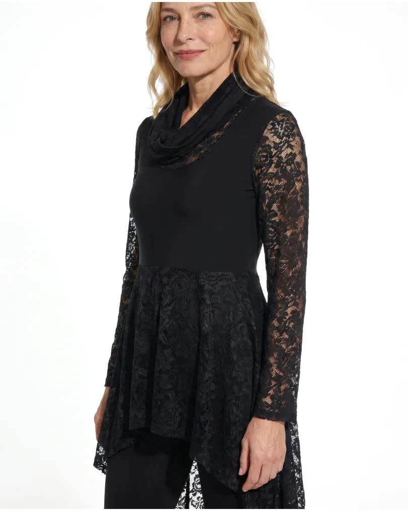 Chasuble Kleid mit Spitze in  schwarz von FASHION (Bild 4)